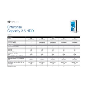 Seagate HDD Enterprise Capacity 3.5" Internal SATA 3TB, 7200 RPM 128MB Cache, 6Gb/s 5 Year Warranty