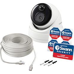 Swann 4K White Dome Camera W Audio