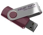 Team Group USB Drive 64GB, Colour Turn, USB2.0, Purple & Silver, Rotating, Capless, 15MB/s Read*, 11g, Lifetime Wty