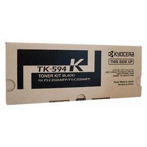 Kyocera TK-594K Black Toner for FS-C2126MFP/FS-C2026MFP/M6526CIDN (7,000 Yield)