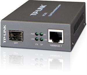 TP-Link 1000M RJ45 to 1000M single-mode LC fiber Converter, SFP slot supporting MiniGBIC Modules