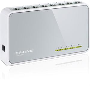 TP-LINK 8 PORT UNMANAGED DESKTOP SWITCH, 10/100 (8), WHITE, 3 YR WTY