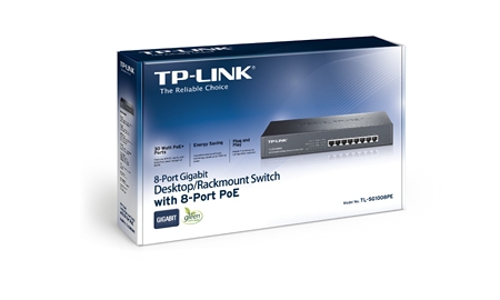 TP-LINK 8 PORT SMART DESKTOP AND RACKMOUNT SWITCH GbE(8), POE(8),5YR WTY