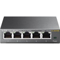 TP-LINK 5 PORT UNMANAGED DESKTOP SWITCH GbE(5),STEEL CASING,BLACK,5YR WTY