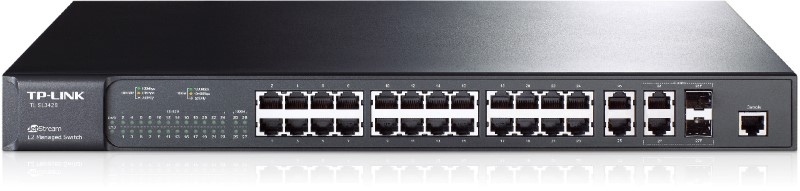 TP-Link TL-SL3428 JetStream 24-Port 10/100Mbps + 4-Port Gigabit L2 Managed Switch (LS)