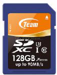 Team Xtreme SDXC 128GB UHS-1 U3 (Read 90MB/s, Write 45MB/s)