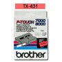 BROTHER Black on Red Label Printer Tape 12 mm Width 15 m Length