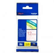 Brother TZE-132 12mm Red on Clear TZE Tape - GENUINE