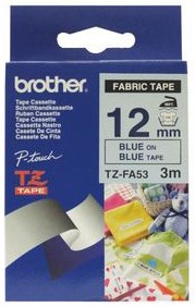 Brother 12mm Blue on Blue Fabric TZ Tape