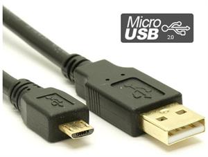 8Ware UC-2002AUB USB 2.0 Certified Cable - USB A Male to Micro-USB B Male, Black 1.8m