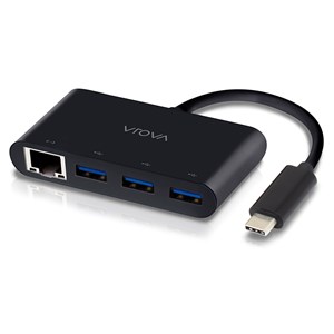 ALOGIC USB-C to Gigabit Ethernet & USB 3. 0 SuperSpeed 3 Port USB Hub - BLACK - MOQ:2