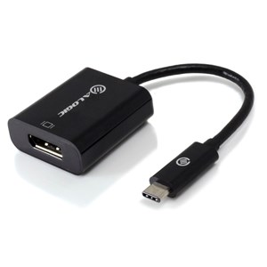 ALOGIC 10cm USB-C to DisplayPort Adapter with 4K2K Support, Black Color, Box Packaging - MOQ:2