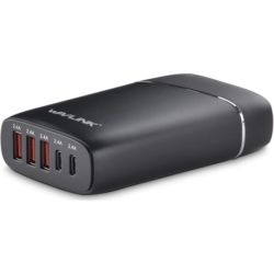 Wavlink USB3.0 with Dual Type-C 5 ports 45W Rugged Smart USB Charger