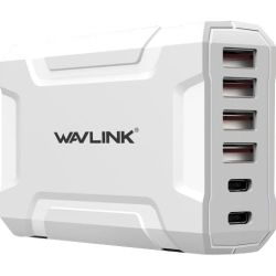 Wavlink USB3.0 with Dual Type-C 6 ports 60W Rugged Smart USB Charger