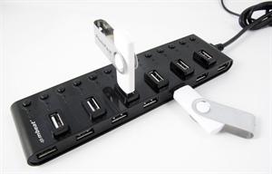 mbeat 13 Port USB 2.0 with Individual Switches and Power Adapter USB Hub