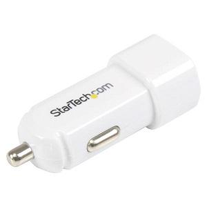 StarTech Dual-Port USB Car Charger - 17W/3.4A - White