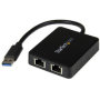 USB 3 Dual Port Gigabit Ethernet Adapter