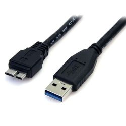 0.5m 1.5ft Black USB 3.0 Micro B Cable