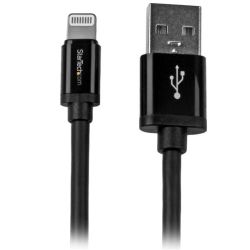 StarTech 1m (3ft) Black Apple 8-Pin Lightning Connector to USB Cable for iPhone/iPod/iPad