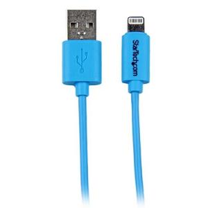StarTech 1m (3ft) Blue Apple 8-Pin Lightning Connector to USB Cable for iPhone/iPod/iPad