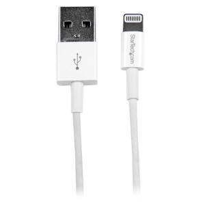 1m White Slim Lightning to USB Cable