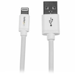 StarTech 0.3m (11 inch) Short White Apple 8-Pin Lightning Connector to USB Cable for iPhone/iPod/iPad