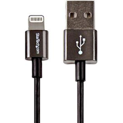 StarTech 1m Metal Lightning to USB Cable - Black