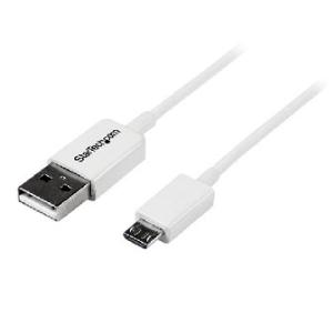 0.5m White Micro USB Cable A to Micro B