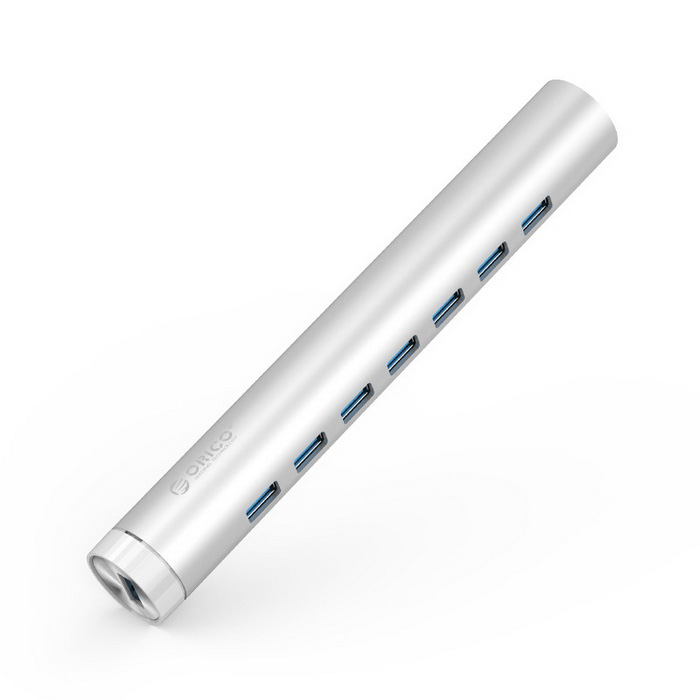 ORICO Aluminum 7 Port USB3.0 Hub, Expand for Cellphone, Laptop, Desktop and Other Devices