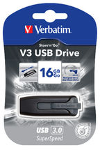 Verbatim 16GB V3 USB3.0 Grey Store'n'Go V3; Rectractable