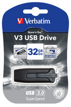 Verbatim 32GB V3 USB3.0 Grey Store'n'Go V3; Retractable