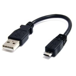 6in Micro USB Cable - A to Micro B - M/M