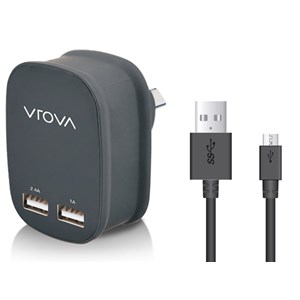 Alogic 2 Port USB Wall Charger with USB C Cable