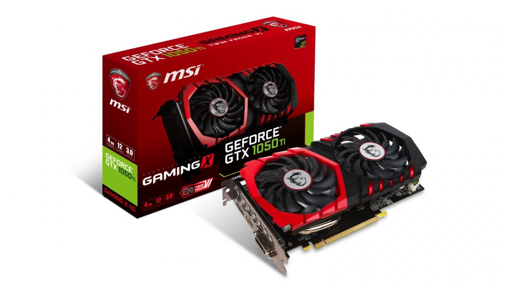 MSI NVIDIA GeForce GTX 1050Ti 4GB Gaming X Graphics Card