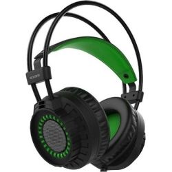 Element G G330 Gaming LED Headset (Black/Green) USB/2x3.5mm Audio/Integrated Microphone