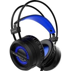 Element G G331 Gaming LED Headset (Black/Blue) USB/2x3.5mm Audio/Integrated Microphone