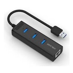 Volans VL-HJ45, Aluminium 3-Port USB3.0 HUB + RJ45 Gigabit Ethernet Adapter, Output: USB3.0: 5Gbps / 10/100/1000M Gigabit Ethernet, LED power indicator, 1 Year, VOL UHB USB3.0-HUB-3P-RJ45-ADAPTER