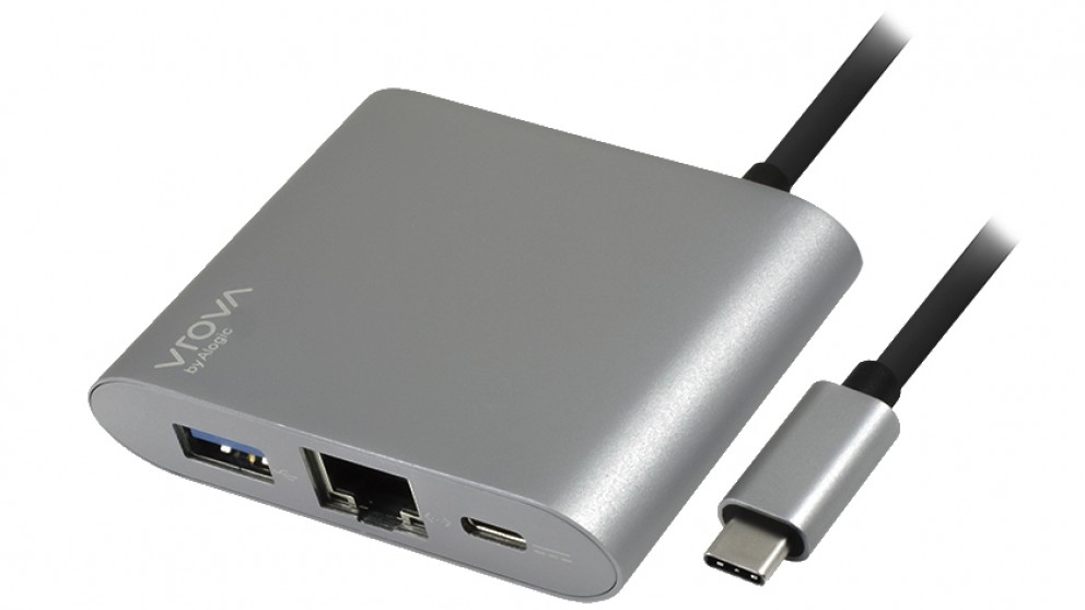 Alogic USB-C MultiPort Adapter with Gigabit Ethernet - Space Grey