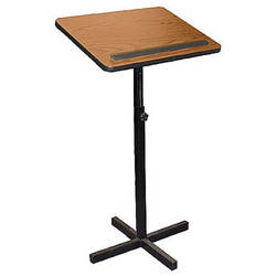 Xpediter Adjustable Lectern Stand Adjusts 30-44 inch Medium Oak