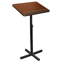 Xpediter Adjustable Lectern Stand Adjusts 30-44 inch Walnut