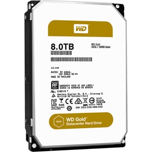 WD GOLD 8TB Enterprise Internal 3.5" SATA Drive, 8TB, 6GB/S, 720 / 5 Year Warranty