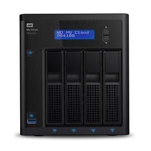 My Cloud PR4100 Pro Series Diskless 4-bay NAS - 1.6GHz Quad-Core CPU,4GB DDR3,RAID,backup,PLEX Media Server - Black