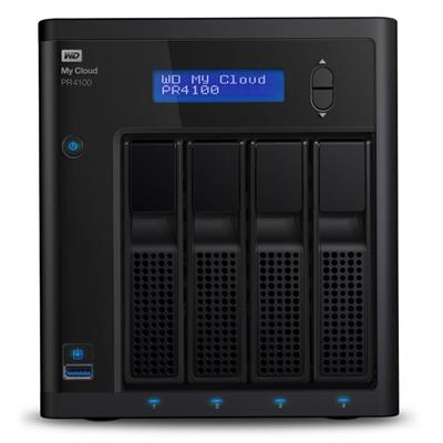 My Cloud PR4100 Pro Series 4-bay 8TB NAS - 1.6GHz Quad-Core CPU,4GB DDR3,RAID,backup,PLEX Media Server - Black