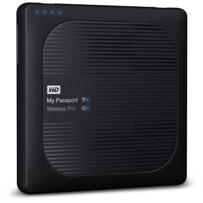 WD My Passport Wireless Pro 1TB Wi-Fi mobile storage, USB3.0, Wireless AC, SD Card slot,PowerBank - Black. 2 Years Warranty