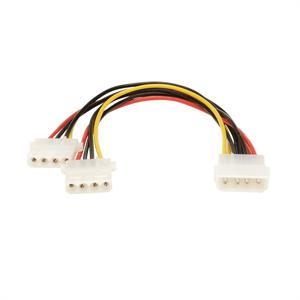 Wicked Wired WW-P-PC3PSPLIT30CM 30cm Male 4-Pin Molex to Dual Female 4-Pin Molex Power Splitter Cable