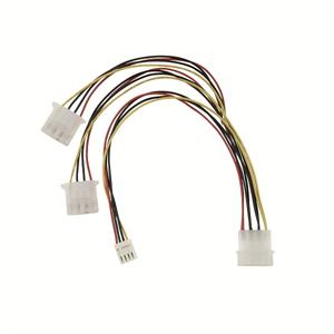 Wicked Wired WW-P-PC4PSPLIT30CM 30cm Male 4-Pin Molex to Dual Female 4-Pin Molex Floppy Power Splitter Cable