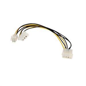 Wicked Wired WW-P-PCATXP430CM 30cm Male 4-Pin Molex to Female 4-Pin Molex and 4-Pin P4 Power Adapter Cable